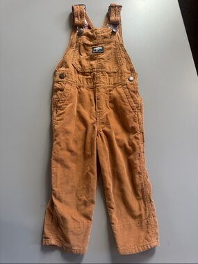 OshKosh B'gosh Rust Brown Corduroy Kids Overalls